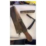 Advertising Leather barber razor strop , razor