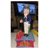 Uncle Sam cast iron bank mechanical patriot USA