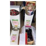 4 porcelain dolls, all in original boxes