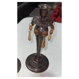 Vintage, heavy brass candlestick holders with