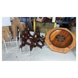 Polish wood plate with wooden  hanging plate