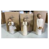 3 willow tree figures with original boxes