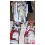 3 porcelain dolls, paradise, galleries, all in