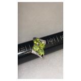Woman's size 10 sterling 925 peridot ring