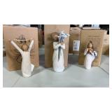 3 willow tree figures in original boxes