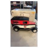 Die cast Husker car bank with key