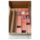 Half of a large box of Donruss 1990 baseball