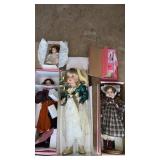5 dolls in original boxes