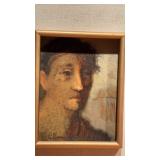 Framed portrait painting  12.5 x 14.5?  signed by