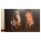 Horse print on canvas.  48 x 36"