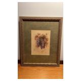 Framed and matted art print  Pinot Noir grapes by