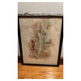 Framed vintage Ad print of cream of wheat
