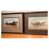 Currier and Ives framed and matted  pictures