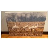 20.5 x 14" print on canvas wildlife scene  signed