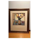 Framed and matted Still life IV  painting signed