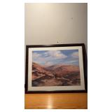 Framed and Matted Deer On The Moore By Elizabeth