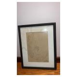 Framed and matted  10 x 13 Original pencil