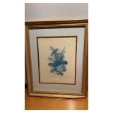 Framed and matted print lithographs 11x 14.
