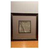 Framed and matted 22.5 x 22.5?. Abstract Art