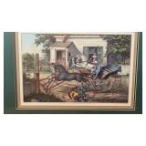 Framed & Matted "A Crack Team at a Smashing Gait"