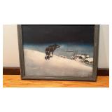 Framed "The Lone Wolf" by Alfred Vin