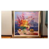 "Floral Acrylic" by J. Deveau Original Oil