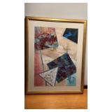 Abstract Art.  Framed and matted  22 x 30"  frame