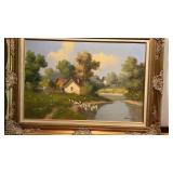Duck art signed by artist  Koroly Sinka  acrylic