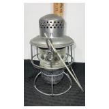 Frisco railroad lantern  with clear glass shade