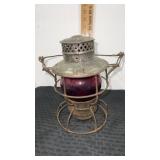 Adlake No 250 railroad lantern with  embossed red
