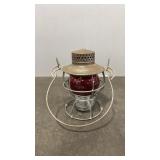 Dressel Arlington N.J. PRR red glass globe with