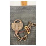 Slaymaker Railroad lock long chain  No key.