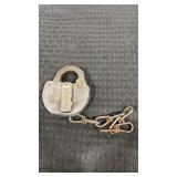 Adlake padlock RR keyhole cover,  partial chain