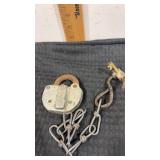 Adlake padlock RR keyhole cover,  chain No