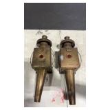 Pair of 19th Century Brass Carriage Lanterns