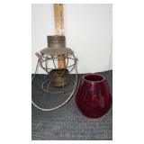 Handland St Louis railroad lantern with embossed