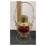 Adlake Kero Railroad lantern With red globe