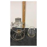 Adlake reliable railroad lantern with clear globe