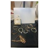 Gold tone bracelets