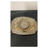1921  Morgan dollar silver coin belt buckle