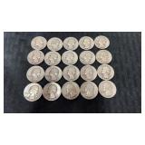 20 1943 and 1946 silver quarters