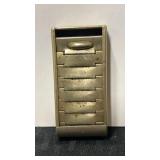 Roll top silvertone match safe