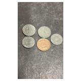 5 Misc Foreign Coins
