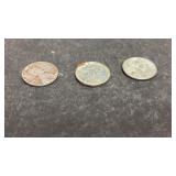 3 1943 Steel Pennies