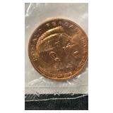 Ronald Reagan and our girl commemorative metal US