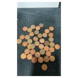 41. Mixed date Canadian cents.