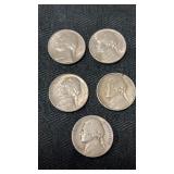Jefferson Nickels 1940. No mint  Mark. (1) ,