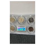 Graded 2001 quarter set (5)