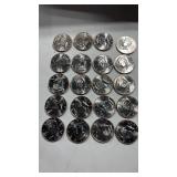 20)   $10 value  1997  D Kennedy half dollars