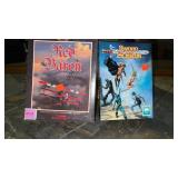 Vintage red Baron computer, game, and sword of